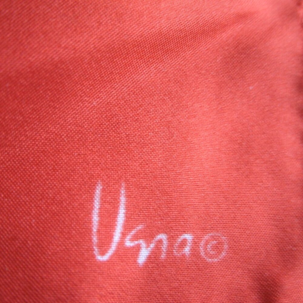 Heart Patterned Red Scarf - Picture 3 of 5